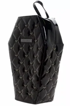 Mina Quilted Bat Coffin Backpack [BLACK] -Creepsville Horror Shop vfdgbfhtrhtrh
