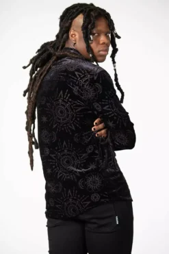 Alchemight Burnout Button-Up Shirt [UNISEX] -Creepsville Horror Shop vgxfdxdx