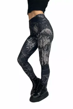 Deathcore Plague Doctor Leggings 11 Deathcore Plague Doctor Leggings -Creepsville Horror Shop womens affordable goth stores