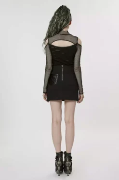 Dead Letters Fishnet Top 15 Dead Letters Fishnet Top -Creepsville Horror Shop womens viking top