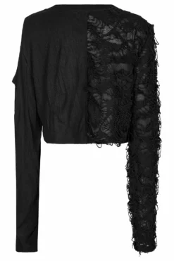 Wicked Wednesday Crop Top [BLACK] -Creepsville Horror Shop womens wednesday addams crop top