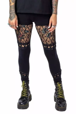 Zuri Leggings -Creepsville Horror Shop zuri leggings ladies black poizen industries 7